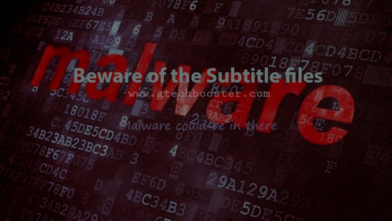 Hackers malware in subtitle files