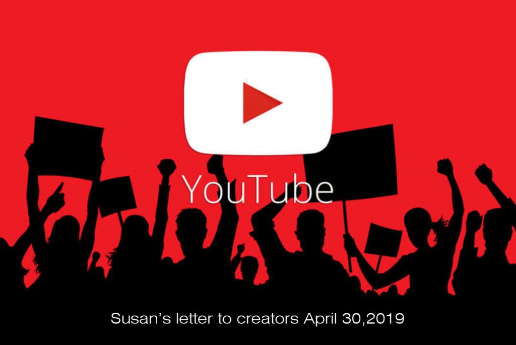 Susan's letter to Creators: April 30, 2019