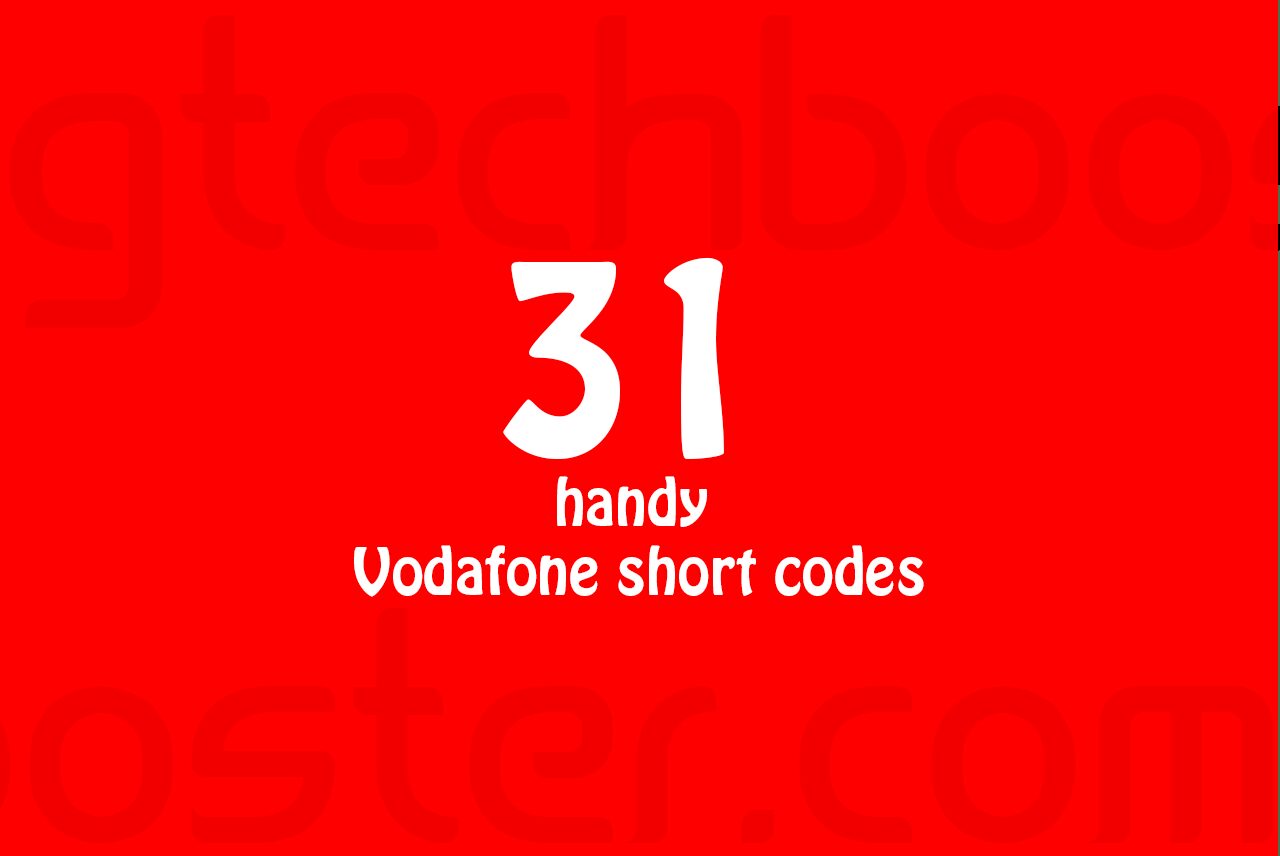 31 Handy Vodafone short codes