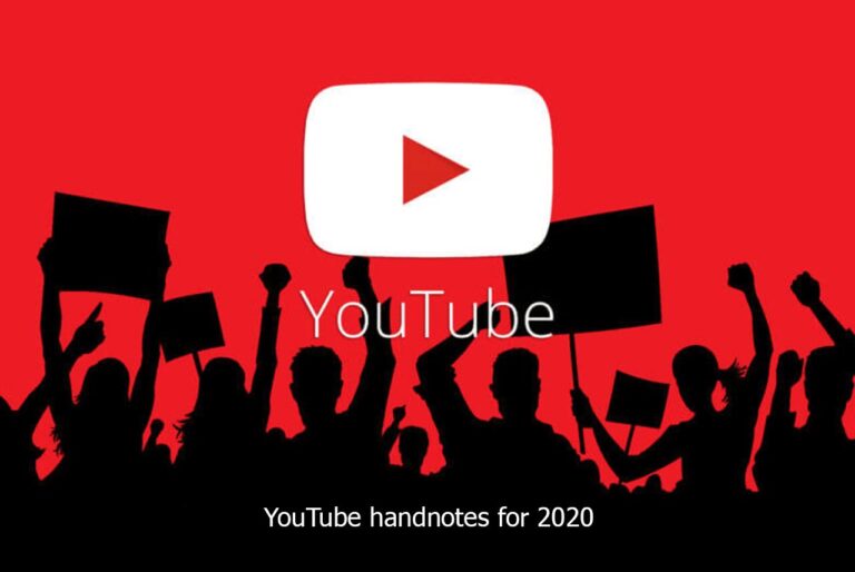 YouTube handnotes for 2020