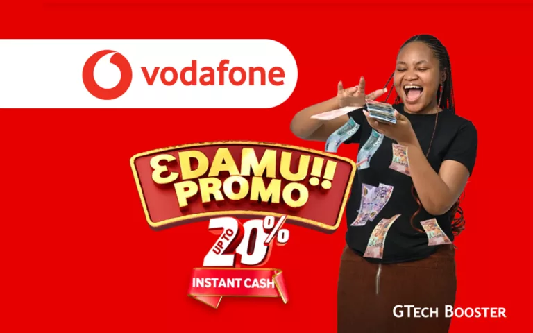 vodafone ghana offering 20% cashback on reload with Ɛdamu promo