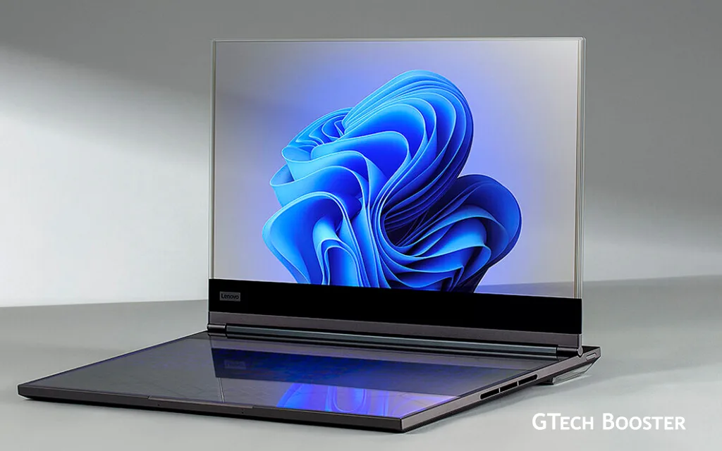 lenovo presents notebook with transparent screen at mwc 2024