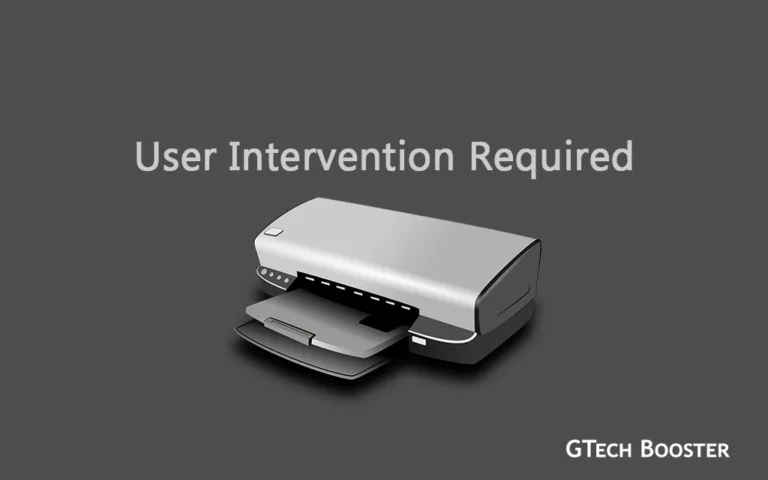 user intervention required