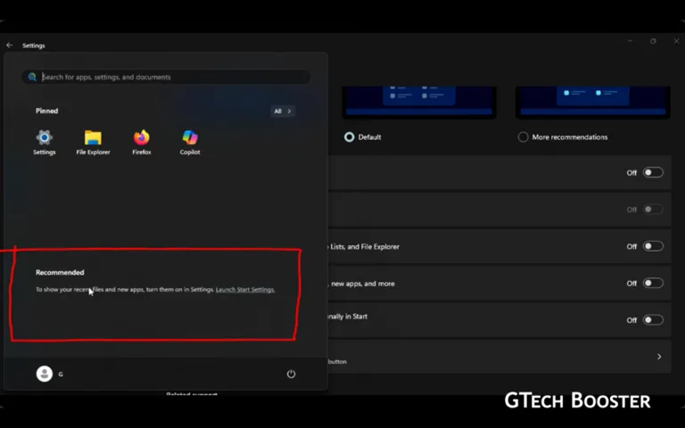 How-to-get-rid-of-Recommended-apps-and-recently-opened-files-in-Windows-11