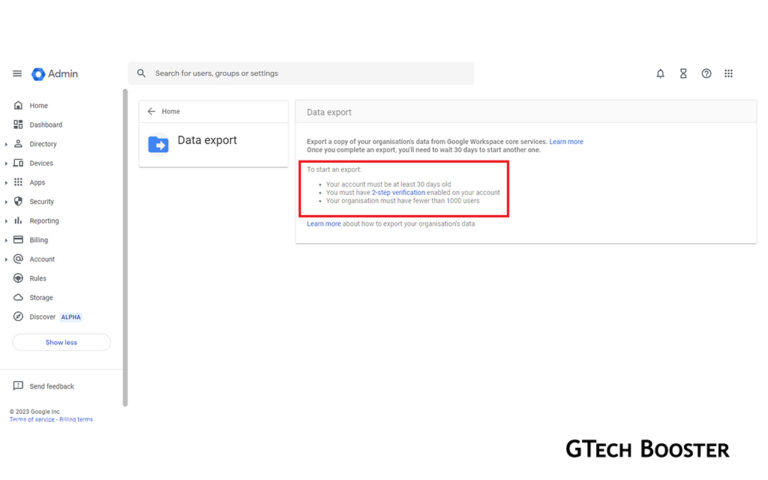 GTech Booster • How to export all of your Google Workspace data and ...