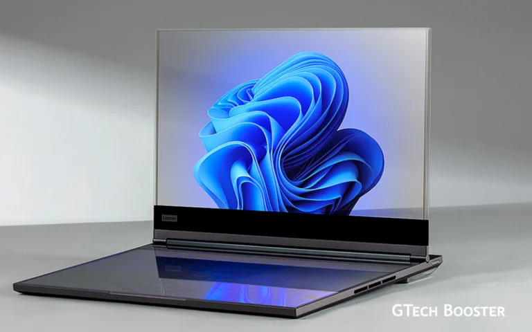 lenovo presents notebook with transparent screen at mwc 2024